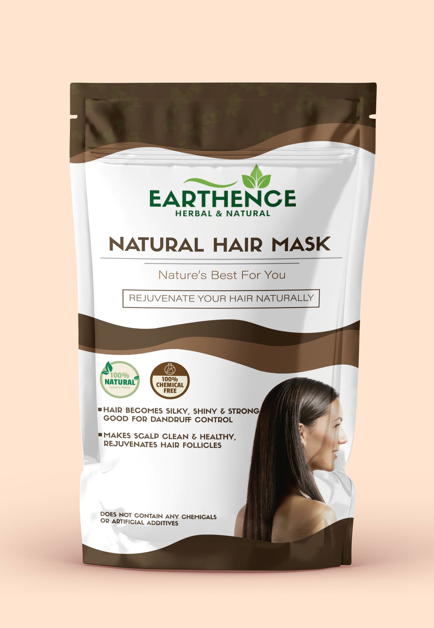 Earthence Hair Mask Powder For Hair Fall Growth Split Ends Luster Shining Nourishment | Dry and Frizzy Hair | Herbal & Natural Cleanser | Controls Dandruff - 225 Grams - Pack Of 1