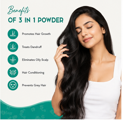 Earthence Amla Reetha Shikakai Powder 100g | 3 in 1 Natural Hair Wash Powder | Hair Growth, Hair Fall Control, Anti Dandruff & Hair Cleanser
